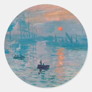 Sticker Rond Claude Monet Impression Soleil Levant Français
