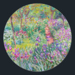 Sticker Rond Claude Monet - Le jardin d'Iris à Giverny<br><div class="desc">Jardin d'Iris à Giverny / Jardin d'Artiste à Giverny - Claude Monet,  1899-1900</div>