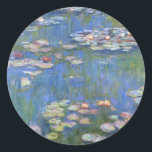 Sticker Rond Claude Monet // Nappes d'eau<br><div class="desc">Water Lilies est une série d'environ 250 peintures à l'huile réalisées par l'impressionniste Claude Monet (1840-1926). Les peintures représentent le jardin fleuri de Monet à Giverny et ont été l'objet principal de la production artistique de Monet pendant les dernières trente années de sa vie.</div>