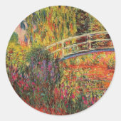 Sticker Rond Claude Monet, The Japanese Bridge, (Devant)