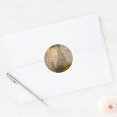 Sticker Rond Claude Monet : Une femme avec un parasol, 1875 (Enveloppe)