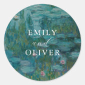 Sticker Rond Claude Monet Water Lilies Mariage (Devant)
