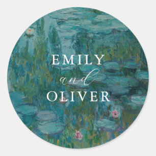 Sticker Rond Claude Monet Water Lilies Mariage