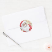 Sticker Rond Clause Santa aquarelle (Enveloppe)