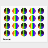 Sticker Rond Clavier arc-en-ciel (Feuille)