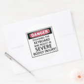Sticker Rond Clavier de danger (Enveloppe)