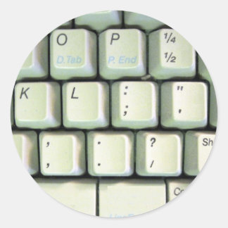 Sticker Rond Clavier de machine à écrire