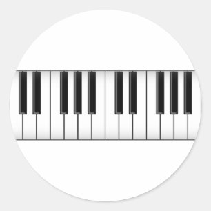 Sticker Rond Clavier / Touches de piano :