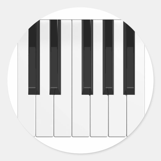 Sticker Rond Clavier / Touches de piano : (Devant)