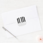 Sticker Rond Clavier / Touches de piano : (Enveloppe)
