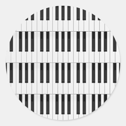 Sticker Rond Clavier / Touches de piano (Devant)