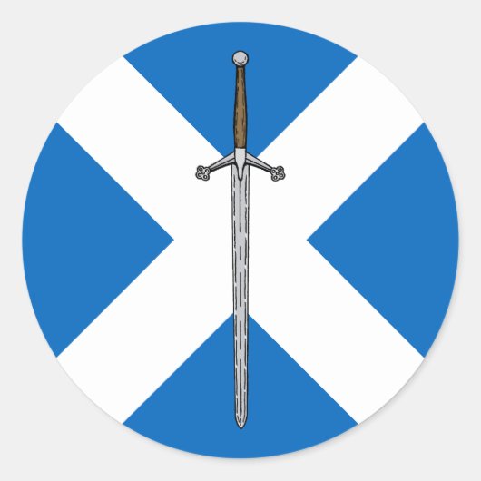 Sticker Rond Claymore et Saltire (Devant)