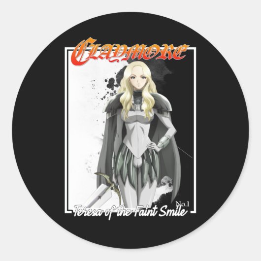 Sticker Rond Claymore - Teresa du sourire faible (Devant)