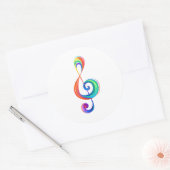 Sticker Rond Clé arc-en-ciel (Enveloppe)