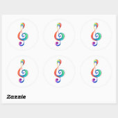 Sticker Rond Clé arc-en-ciel (Feuille)