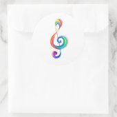 Sticker Rond Clé arc-en-ciel (Sac)