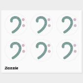 Sticker Rond clé basse (Feuille)