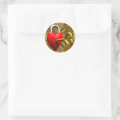 Sticker Rond Clé de mon coeur (Sac)