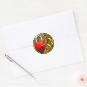 Sticker Rond Clé de mon coeur (Enveloppe)