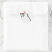 Sticker Rond Clé de mon coeur (Sac)