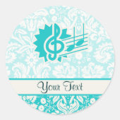 Sticker Rond Clé turquoise (Devant)