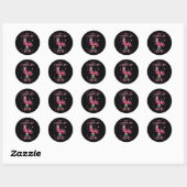 Sticker Rond Cleaning Lady Housekeeper Housekeeping Cleaner Gra (Feuille)