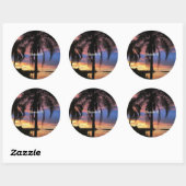 Sticker Rond Clearwater, Floride photo paysage (Feuille)