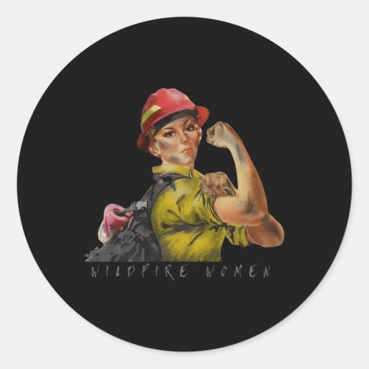 Sticker Rond Clébrage Des Incendies Sauvages (Devant)