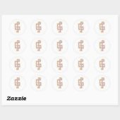 Sticker Rond clef de jolis (Feuille)
