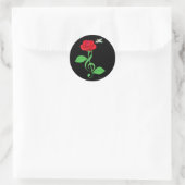 Sticker Rond Clef, Rose de colibri (Sac)