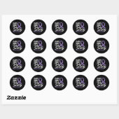 Sticker Rond Cleft Strong Cleft Warrior Cleft Craniofacial Awar (Feuille)