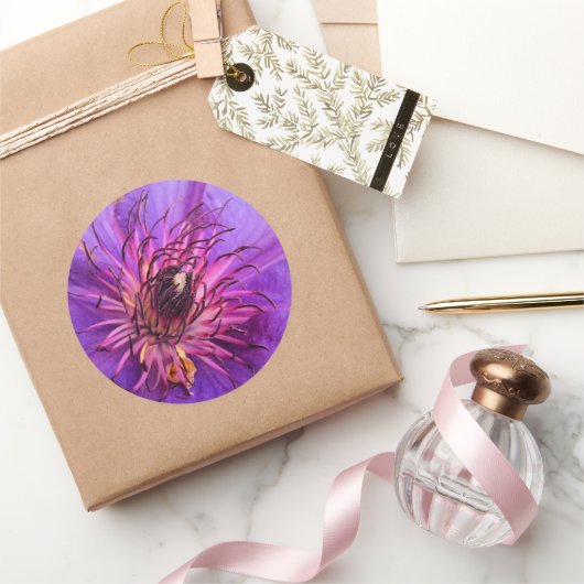 STICKER ROND CLEMATIS (Cadeaux)