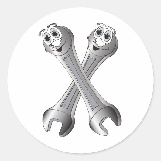 Sticker Rond Clés de dessin (Devant)