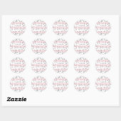 Sticker Rond Clés Roses Silver Confetti Grad Class 2018 (Feuille)