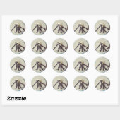 Sticker Rond Clés vintages (Feuille)