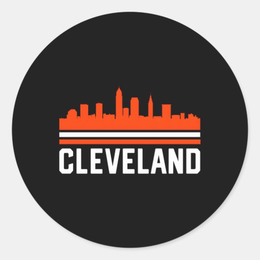 Sticker Rond Cleveland Home Skyline (Devant)