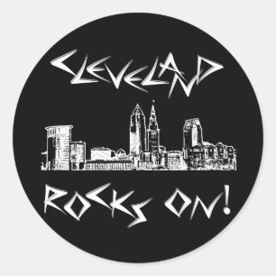 Sticker Rond Cleveland Rocks !
