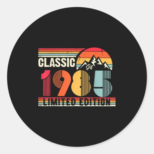 Sticker Rond Clic 1985 Limited Edition 40 Year Old 40th Birthda (Devant)
