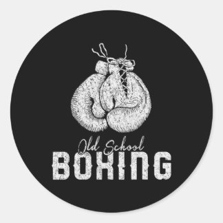 Sticker Rond Clic de boxe scolaire masculin
