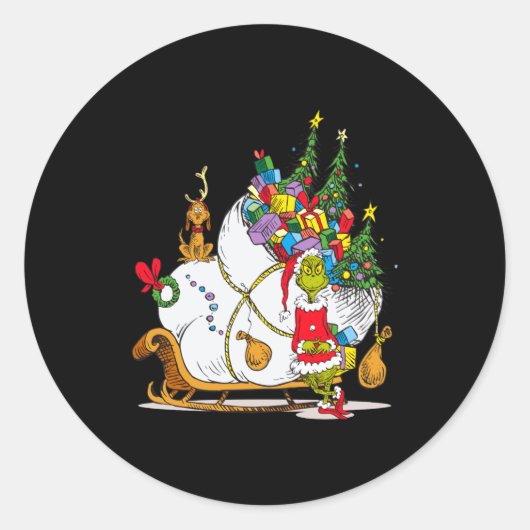 Sticker Rond Clic Max With Sleigh (Devant)