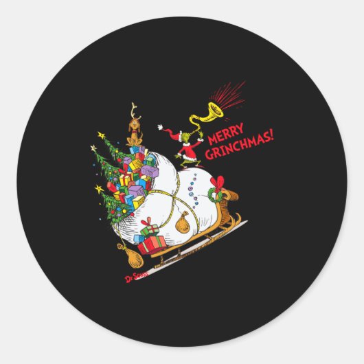 Sticker Rond Clic Merry Mas (Devant)