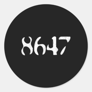 Sticker Rond Clic Vintage 8647 Drôle président libéral