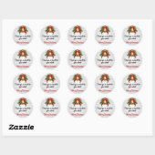 Sticker Rond Client Merci de Noël (Feuille)