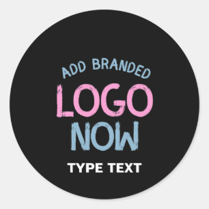 STICKER ROND CLIENT SIMPLE CONTEMPORAIN PROPRE NOIR MODE