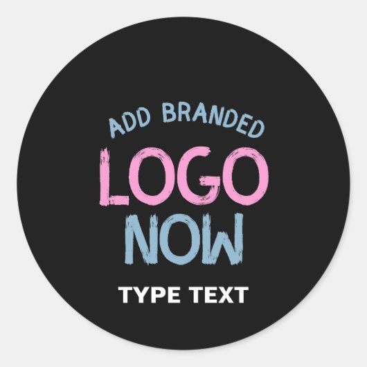 STICKER ROND CLIENT SIMPLE CONTEMPORAIN PROPRE NOIR MODE (Devant)