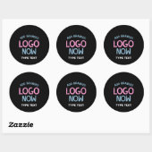 STICKER ROND CLIENT SIMPLE CONTEMPORAIN PROPRE NOIR MODE (Feuille)