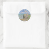 Sticker Rond Cliff Walk à Pourville par Claude Monet (Sac)
