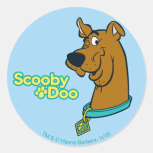 Sticker Rond Cligner de l'oeil de Scooby-Doo