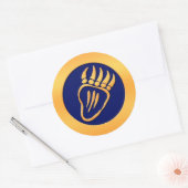 Sticker Rond Clignotements d'ours d'or (Enveloppe)