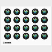Sticker Rond Climate Change Planet Future Earth CO2 Poison Idea (Feuille)